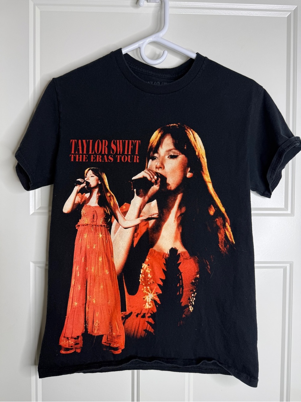Women’s Taylor Swift The Eras Tour Graphic Tee - Black & Red, small